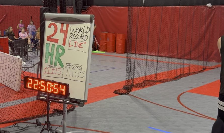 My brother broke the world record for NBA 3 pointers made in 24 hours. He did not take a break longer than ten minutes, he got zero sleep. Previous record 11,115, today my brother made 11,542 3s on 86% shooting in 24 hours. New Record.