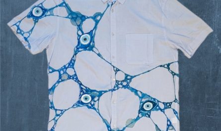 My completely freehand, hand-painted "Evil Eye" shirt. No stencils or prints used, just hours of brushwork.