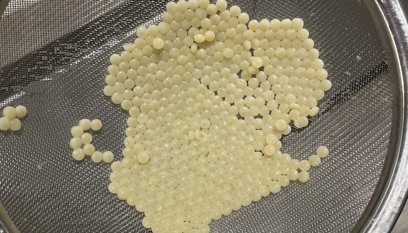 My couscous formed this tessellating pattern all by itself when it stuck together