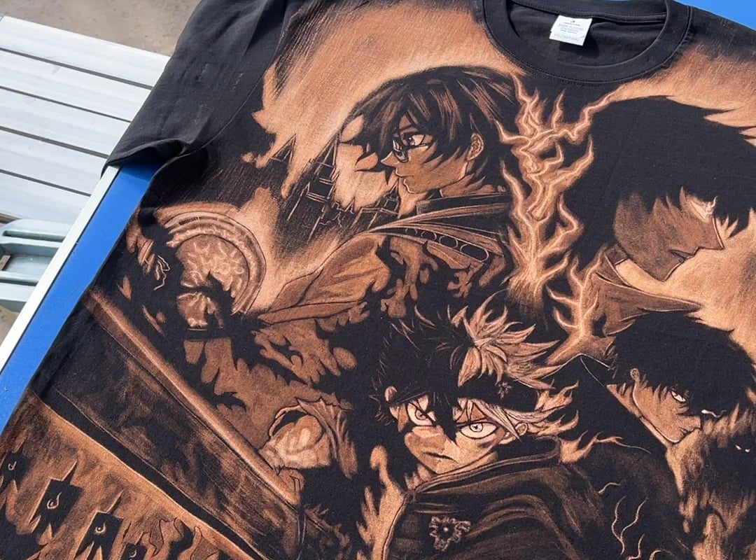 New project of Bleach art shirt featuring Will Serfort x Sung Jinwoo x Asta.