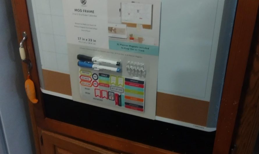 New whiteboard fits so perfectly where I had intended it to go that no fasteners are needed