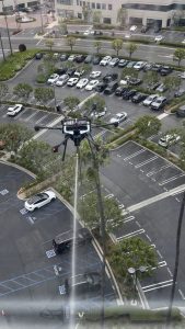 New window washing drone at my office