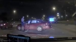 Officer avoids getting crushed twice within seconds