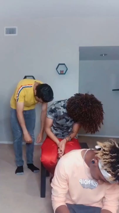 Perfectly synced team arm dance