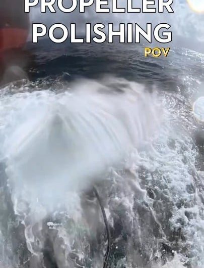 Polishing a propellor