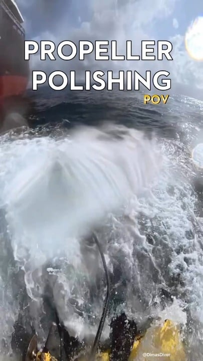 Polishing a propellor