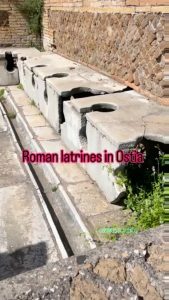 Public bathroom in 2000 year old Roman town of Ostia