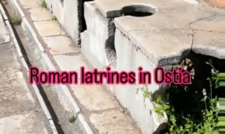 Public bathroom in 2000 year old Roman town of Ostia