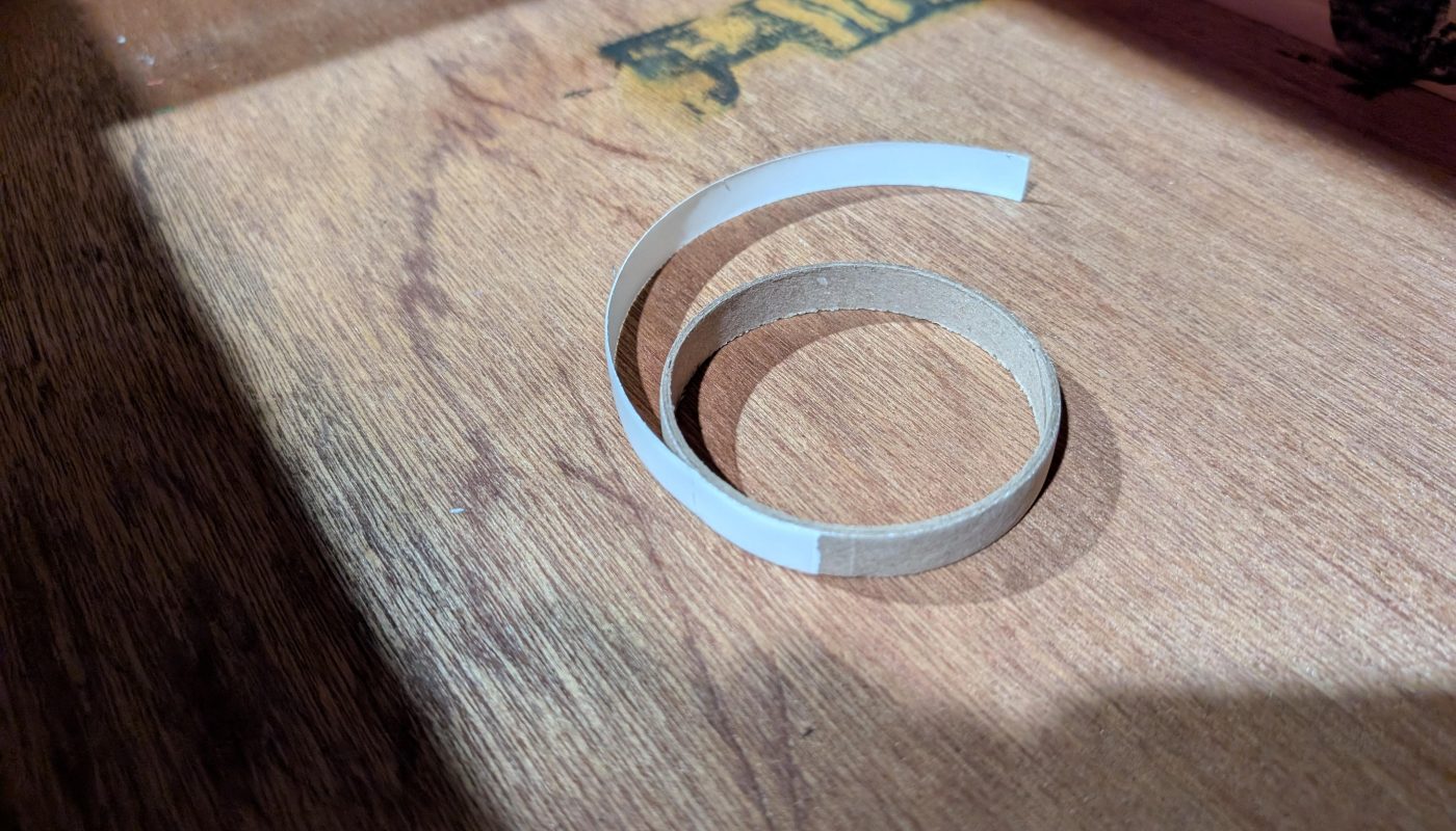 Purchased 14 ft of silicone tape for a cabinet without measuring first, this was the leftover at the end of the project.