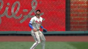 Putting sunglasses on while the ball was in flight