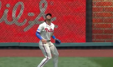Putting sunglasses on while the ball was in flight
