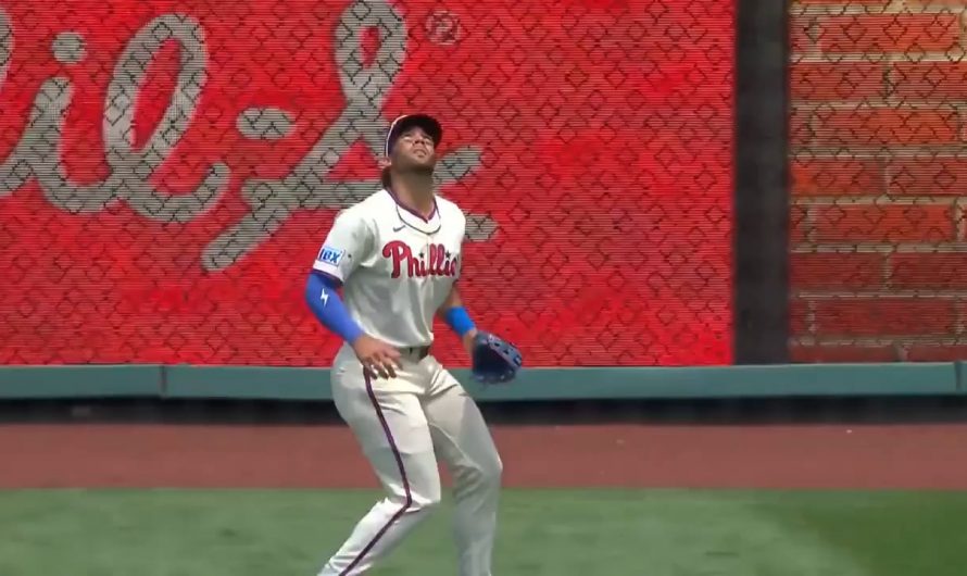 Putting sunglasses on while the ball was in flight