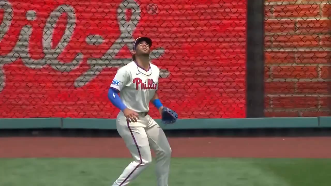 Putting sunglasses on while the ball was in flight