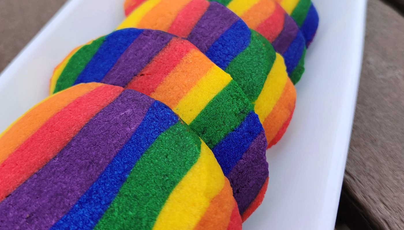 Rainbow Shortbread Cookies