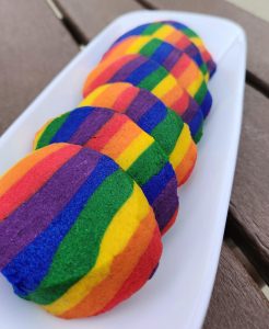 Rainbow Shortbread Cookies
