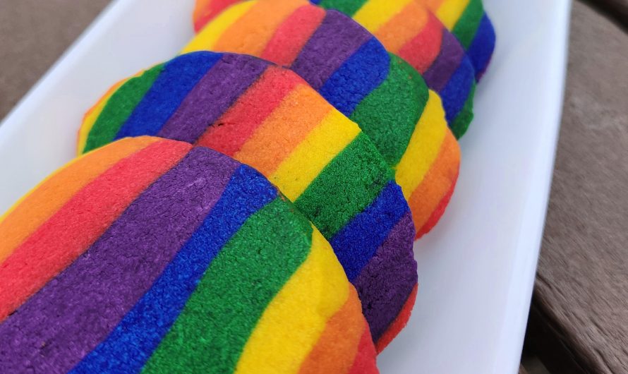 Rainbow Shortbread Cookies