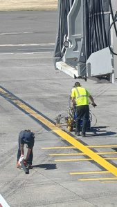 Repainting an airplane guideline