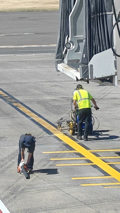 Repainting an airplane guideline