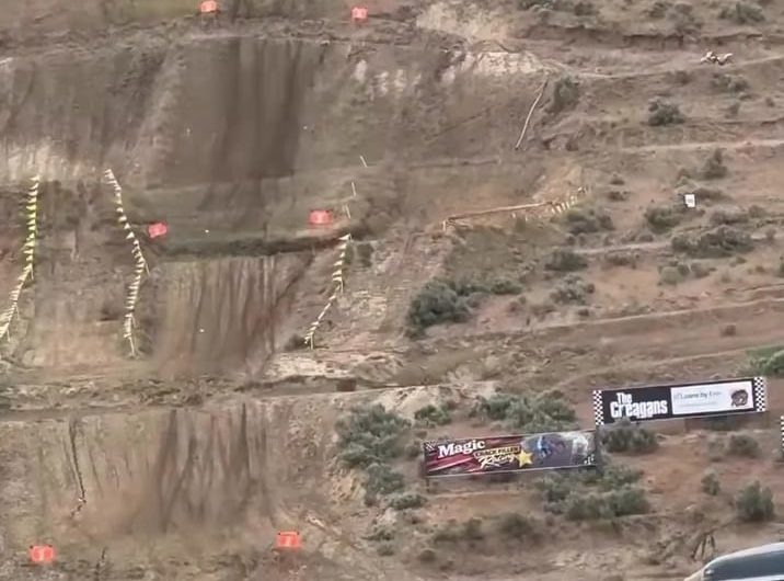 Riders at the Washington Nitro Nationals attempt an 800 foot dirt climb with sections nearing a 60 degree incline