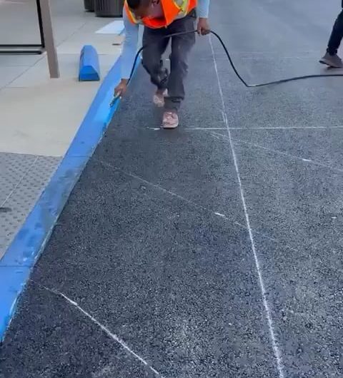 Road marking technician