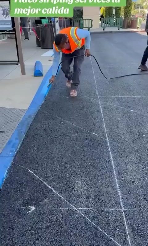 Road marking technician