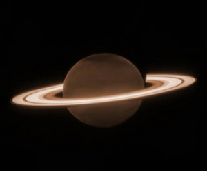 Saturn in near infrared from the James Webb Space Telescope