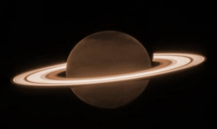 Saturn in near infrared from the James Webb Space Telescope