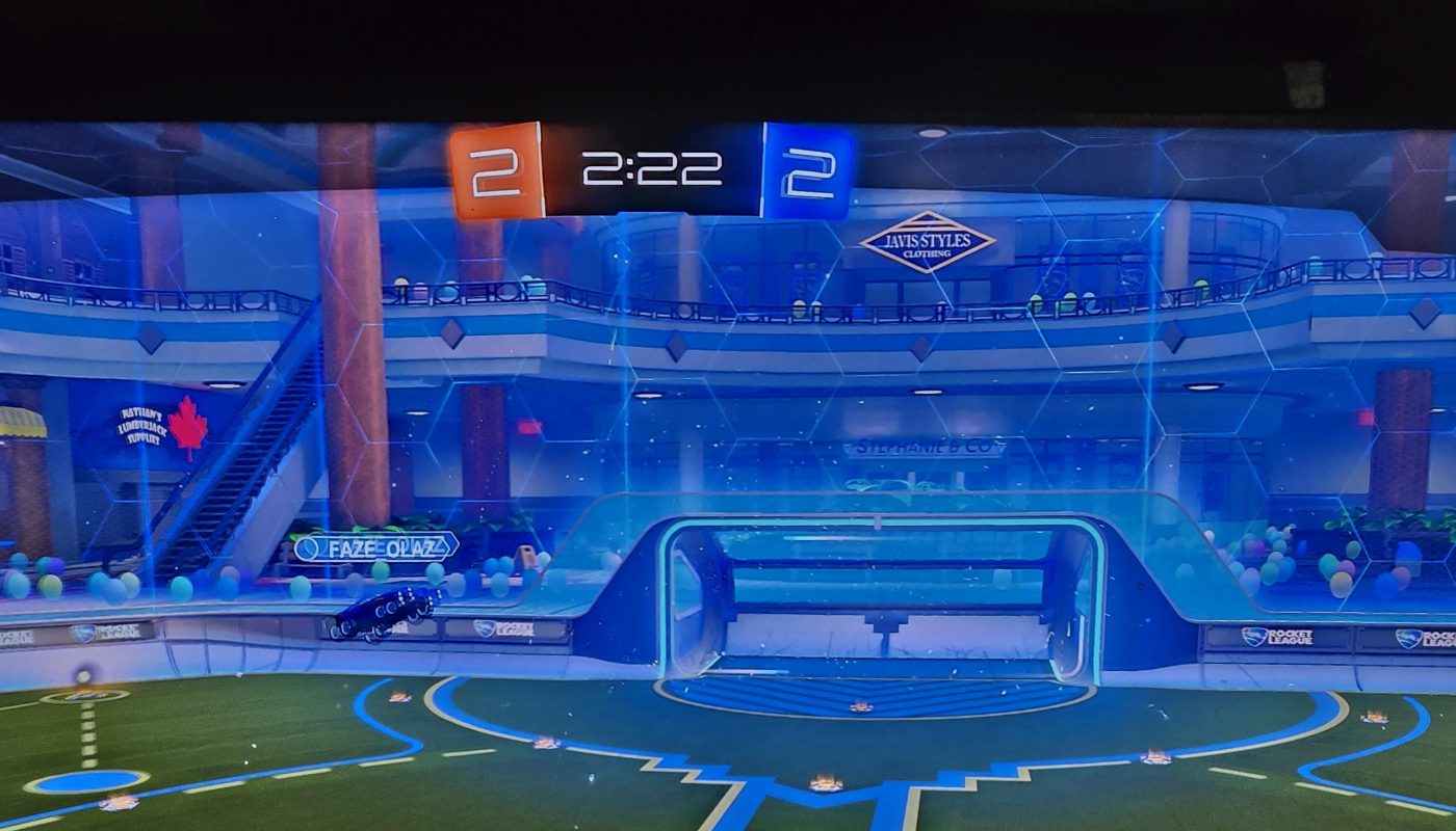 Scored a Rocket League Goal at the perfect time.