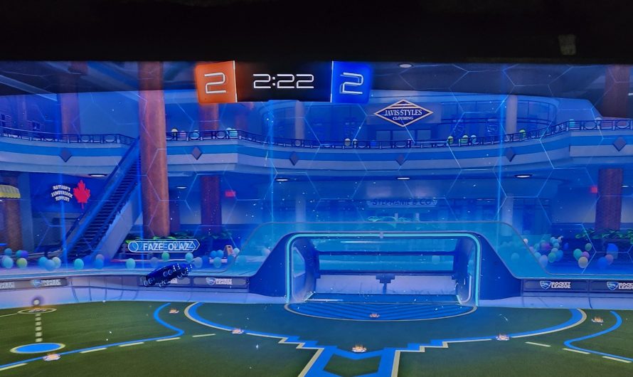 Scored a Rocket League Goal at the perfect time.