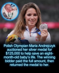 She earned an Olympic silver medal and then used it to help save a childs life.