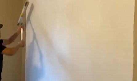 Speed painting a wall with an 18in roller