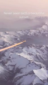Stunning Sunset video taken from cockpit of a plane!