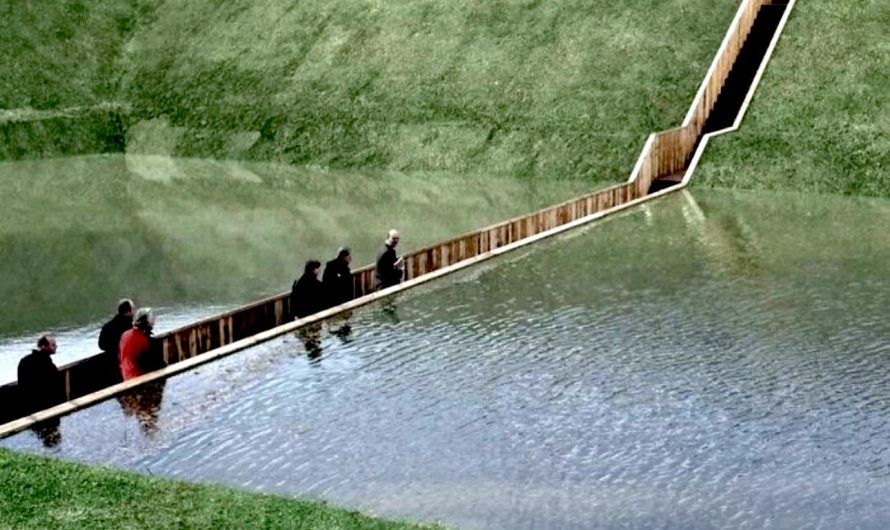 The Moses Bridge in the Netherlands, opened in 2010.
