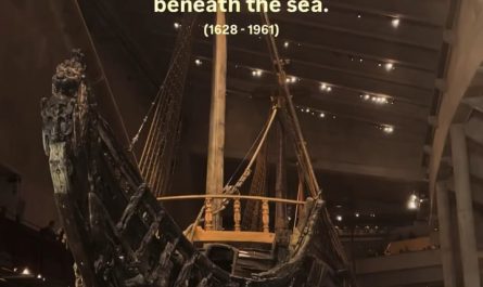 The Vasa, a Swedish warship which capsized and sank on its maiden voyage in 1628. After being underwater for 333 years, she was raised and made into a museum piece.