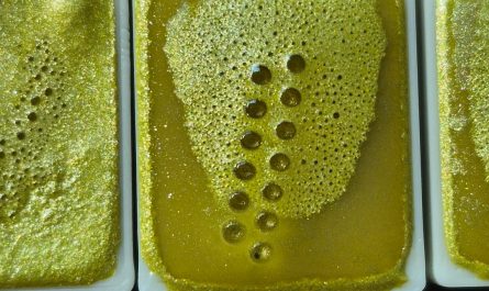 The bubble pattern in my drying watercolor paints