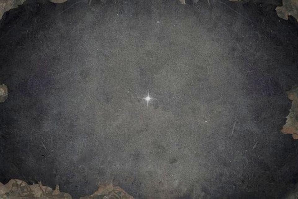 The first photo of a star - it shows Vega in July 1850, a daguerreotype taken with a 15m-Telescope at Harvard.