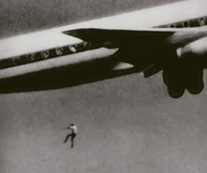 The last image of Keith Sapsford, a 14-year-old Australian boy who wanted to explore the world, so he snuck into a plane's wheel well. It opened in mid-air and the boy fell out. The photographer was just testing his new lenses and was shocked after developing those images.