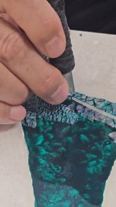 The process of creating mother of pearl inlay art