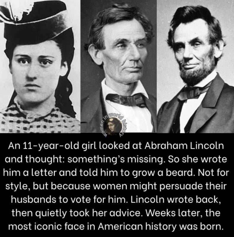 The reason Lincoln grew a beard