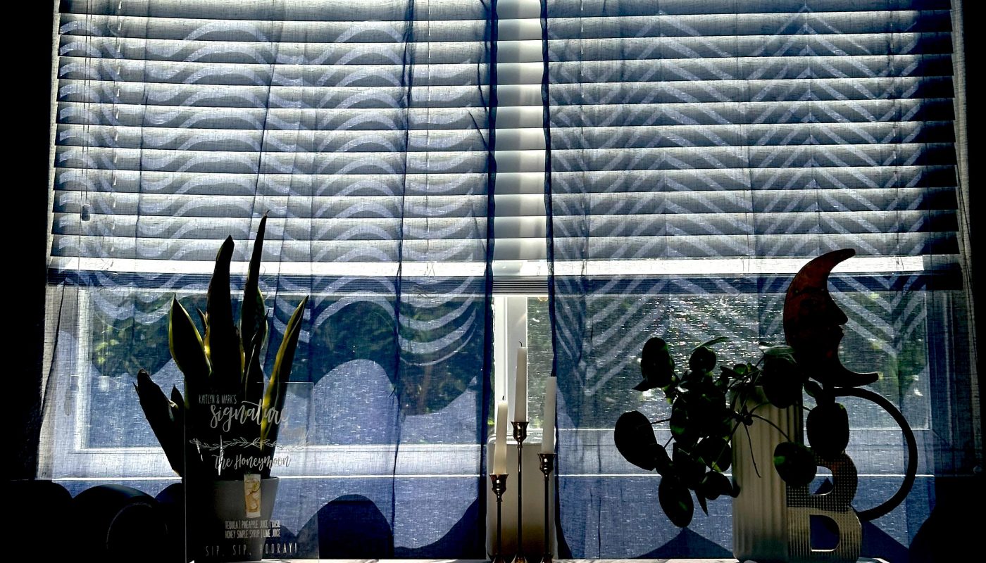 The shadows on my curtains come in two styles: wavy and zig zag