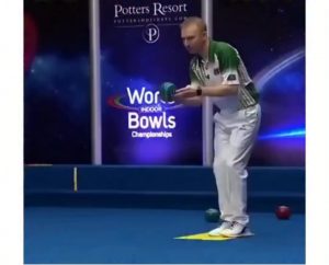 The way he threaded his bowl perfectly between two opposition bowls and close to the jack