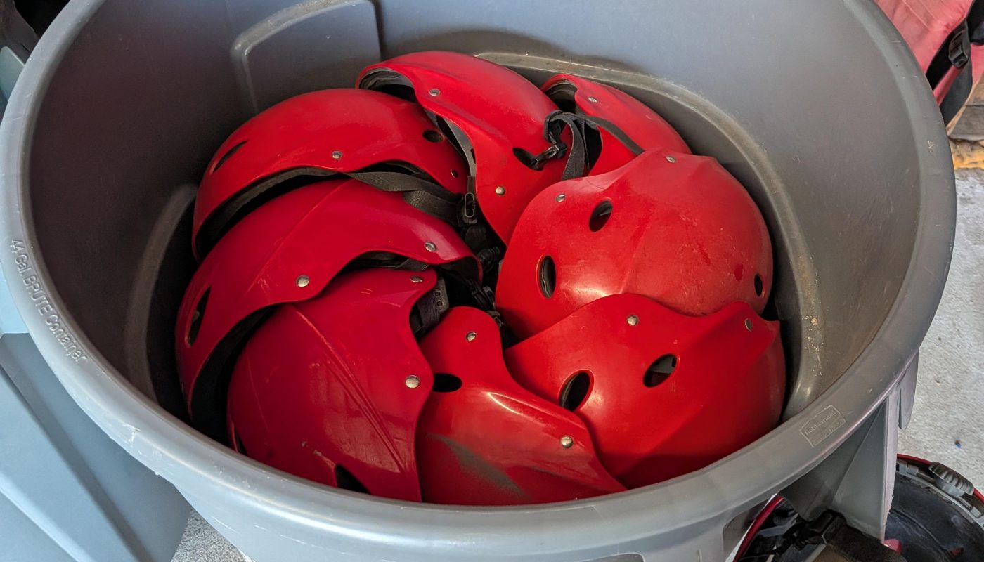 The way my job stores helmets