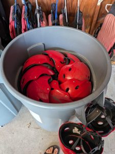 The way my job stores helmets