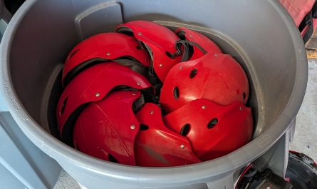 The way my job stores helmets