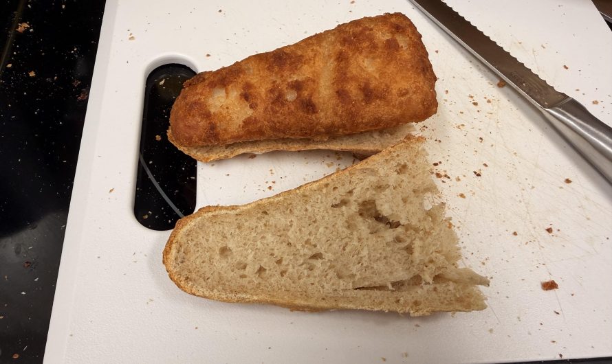The way this baguette end was perfect for the fish fillet