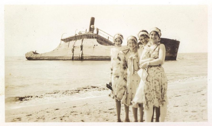 The wreckage of the SS Atlantus; a concrete ship off the coast line of Cape May Point New Jersey used to be this close to the beach after it broke away during a storm in 1926 and grounded. Over time the mighty Atlantic isn’t far away from completely reclaiming her from sight.