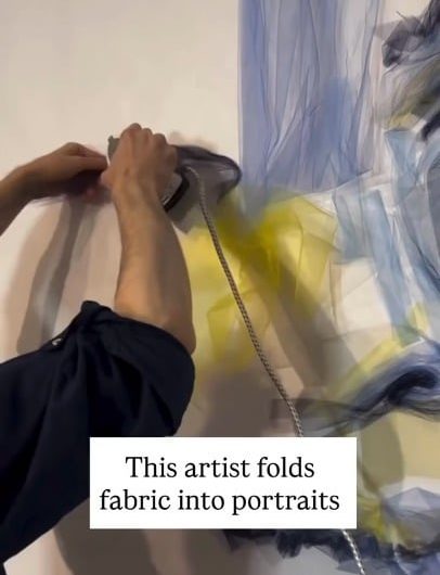 These art works created entirely from tulle. No paint. No drawing. Just fabric and an iron.