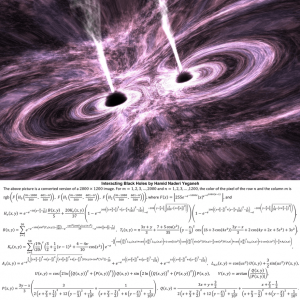 These interacting black holes were created entirely with mathematical equations by Mathematician Hamid Naderi Yeganeh.