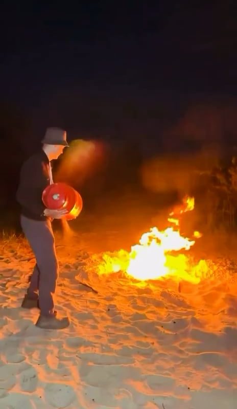 They tossed a cylinder into a raging fire. The ending was only a matter of time.