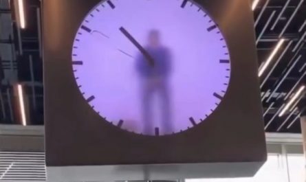 This Man entered Amsterdam airport In 2016 and technically never stopped working till now. The man is a recording. Dutch designer Maarten Baas filmed a performer for 12 full hours behind a translucent screen, erasing and repainting the minute hand with a roller every minute.